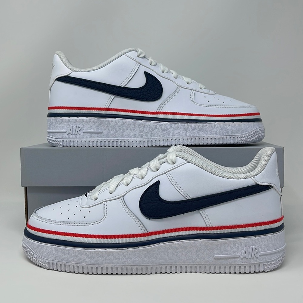Nike Air Force 1 LV8 1 GS White Concord Ribbon White Size 4y 4.5y CW0984-100